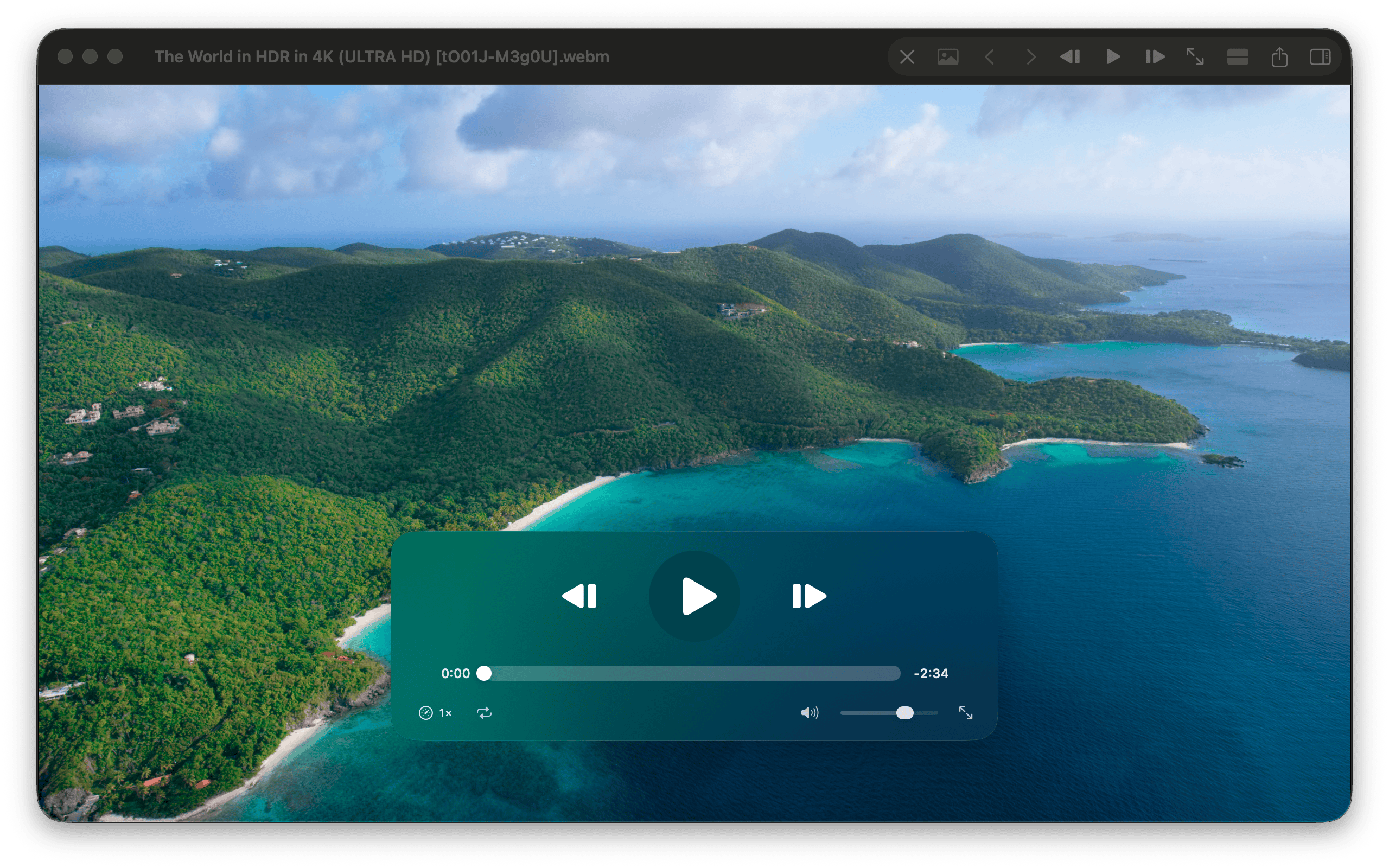 Video player with playback controls